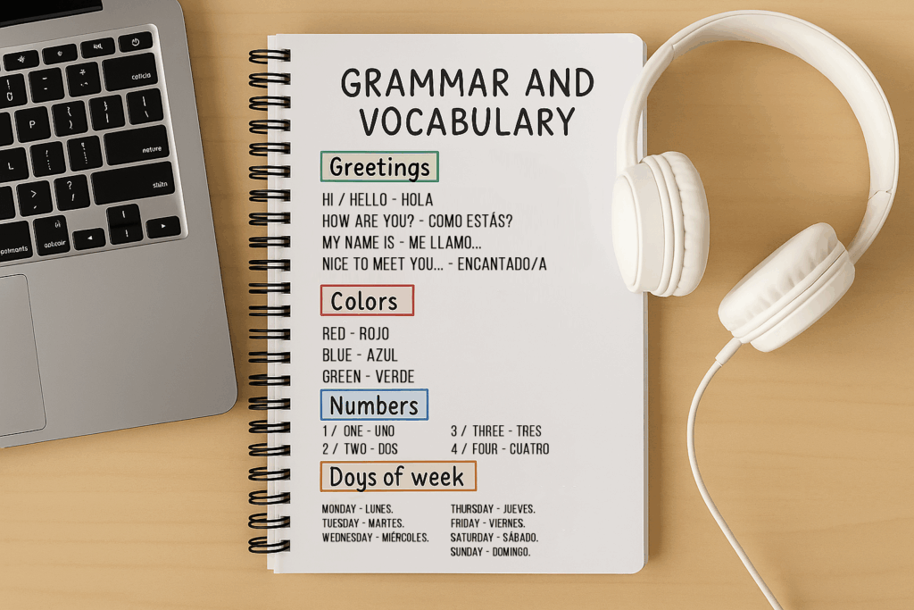 Aprender gramática y vocabulario básico en inglés desde casa
